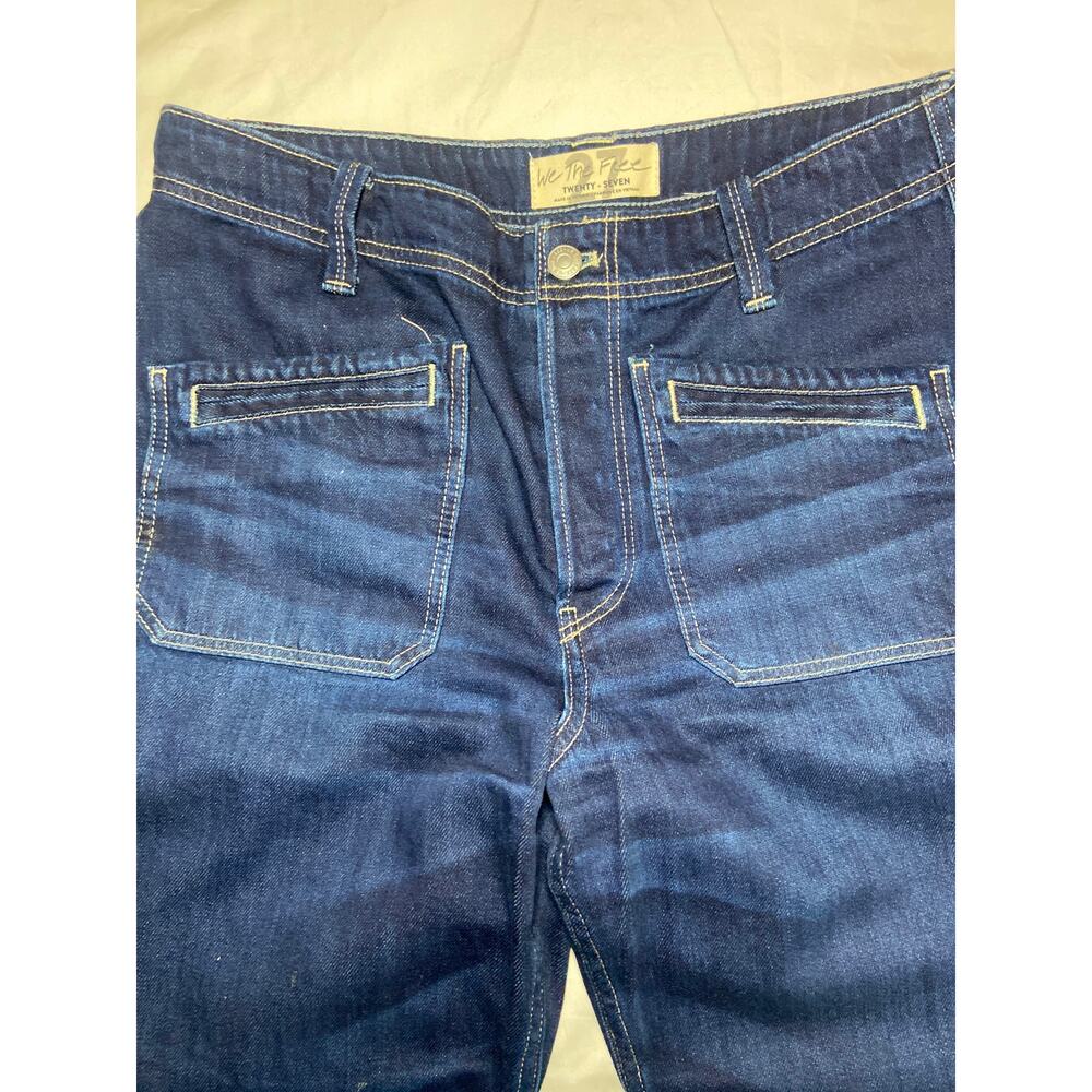 Wide Leg Denim Free Spirit Button Fly Boho Chic Edgy Chic